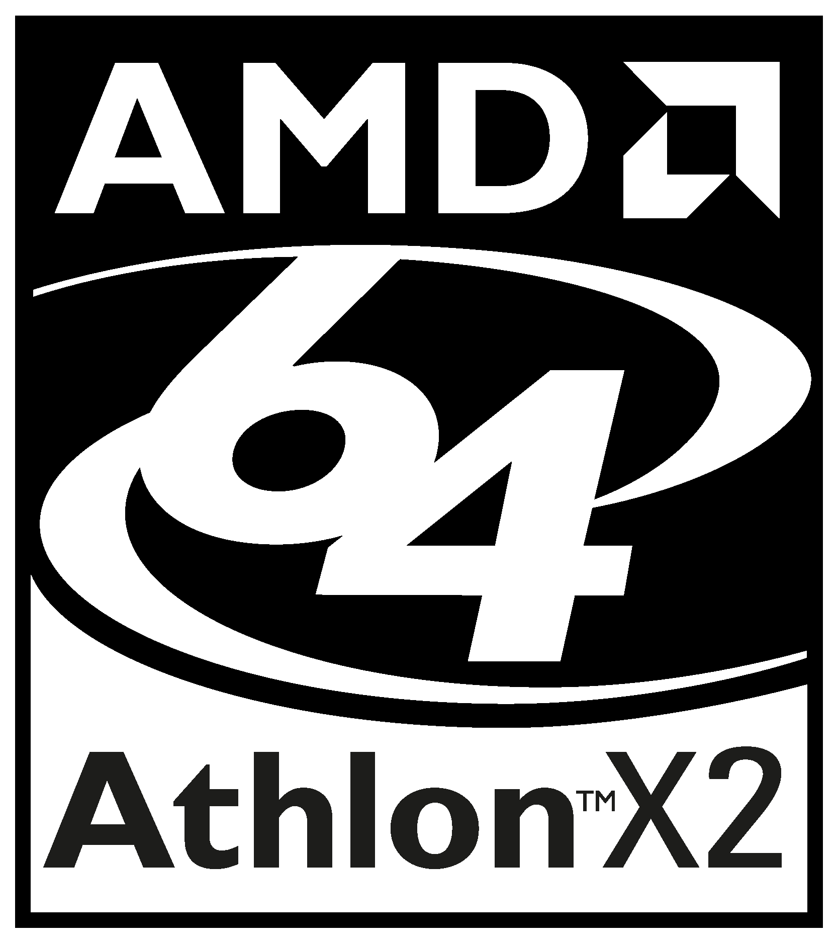 AMD 64 Athlon X2 Black Logo Vector Logo